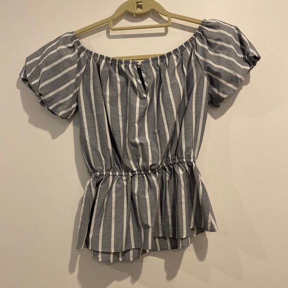 Dynamite Puffy sleeve off shoulder peplum top - Picture 2 of 3